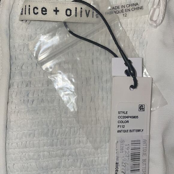 Alice and Olivia Embroidered Eyelet Wide Leg Jumpsuit 12 New Retails $550 - Picture 7 of 7